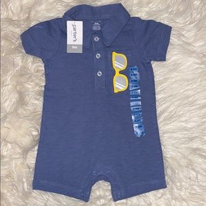 Carter’s NWT boys summer romper/onesie 9m 😎